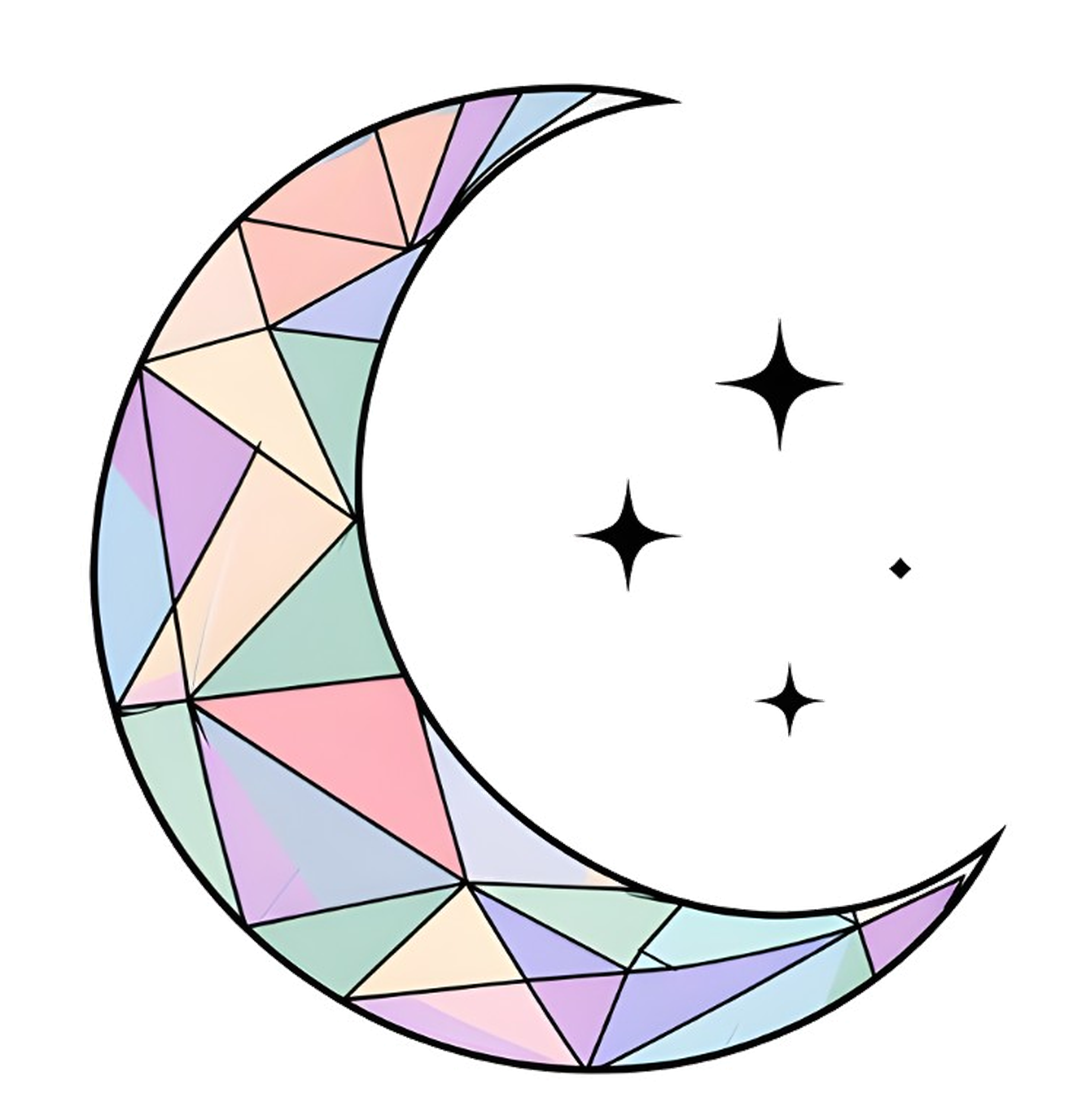 The Crescent Mind mosaic crescent